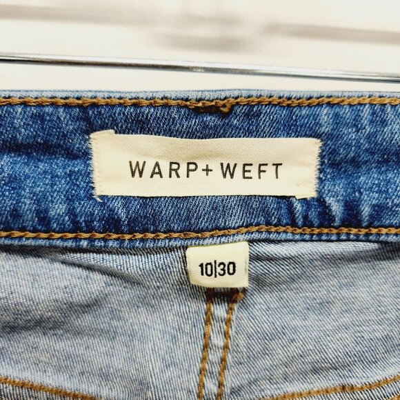 Warp + Weft High-Rise Bootcut Jeans Medium Wash Size 10/30 Womens Denim - Picture 3 of 12